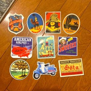 10 VINTAGE STYLE Stickers